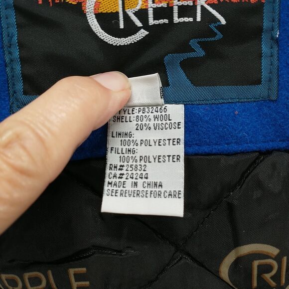 Cripple Creek Mens Vest Blue XL Wool Blend PBR Bull Rider Toughest Sport On Dirt - Picture 12 of 15